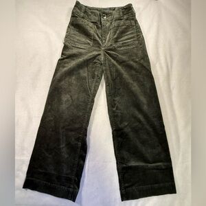 Maeve by Anthropologie Dark Green Colette Corduroy Trousers